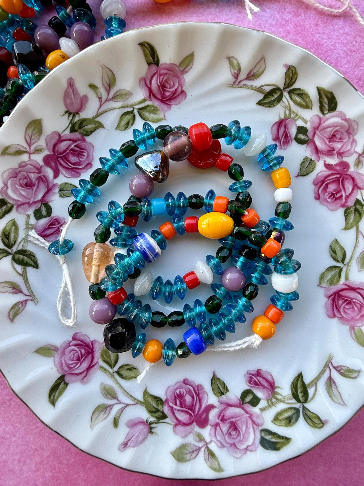 24” Nomad Mix | Assorted Glass Bead Strand | Mixed Shapes & Colors | Jewelry Making Supplies