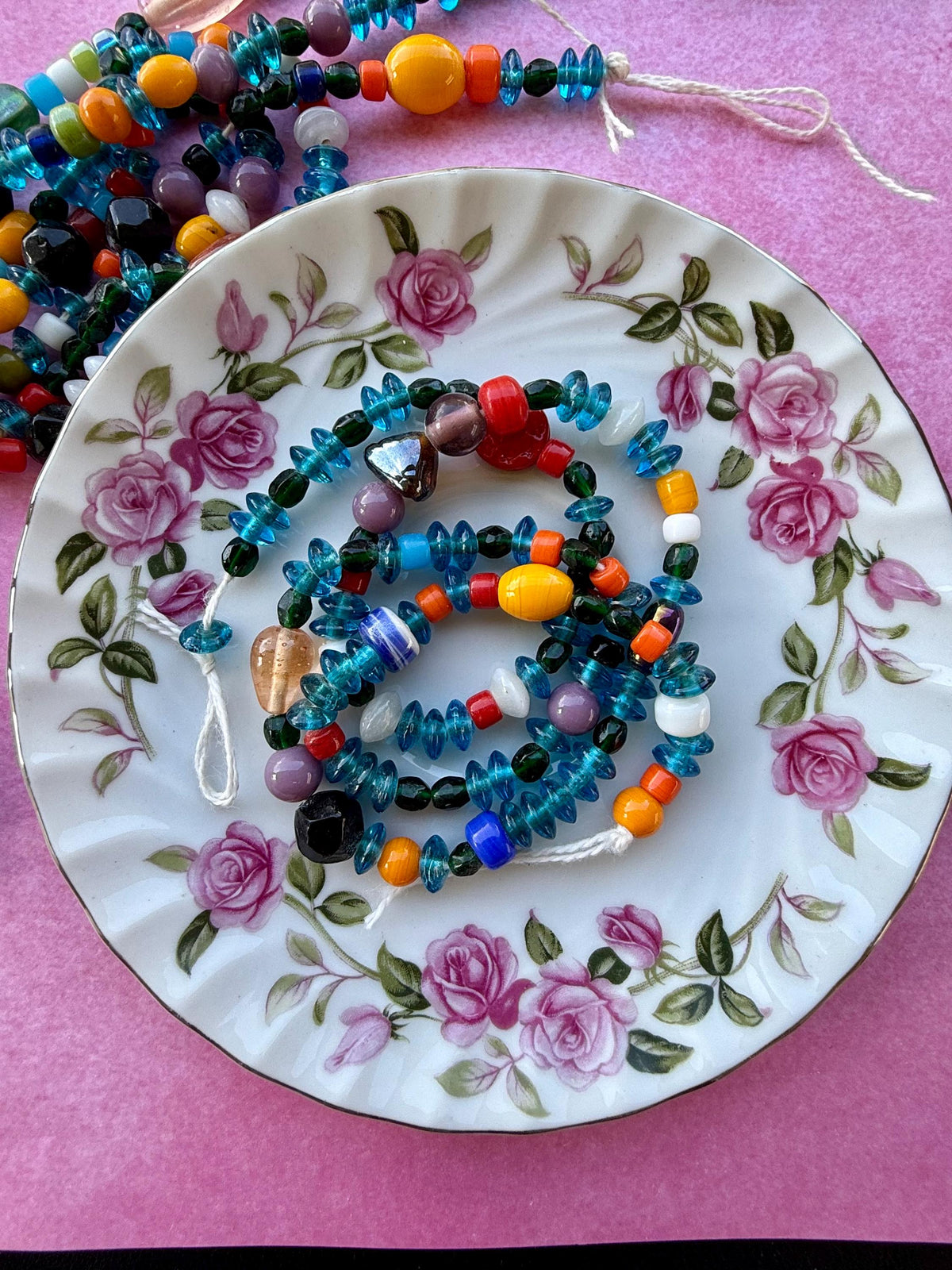 24” Nomad Mix | Assorted Glass Bead Strand | Mixed Shapes & Colors | Jewelry Making Supplies
