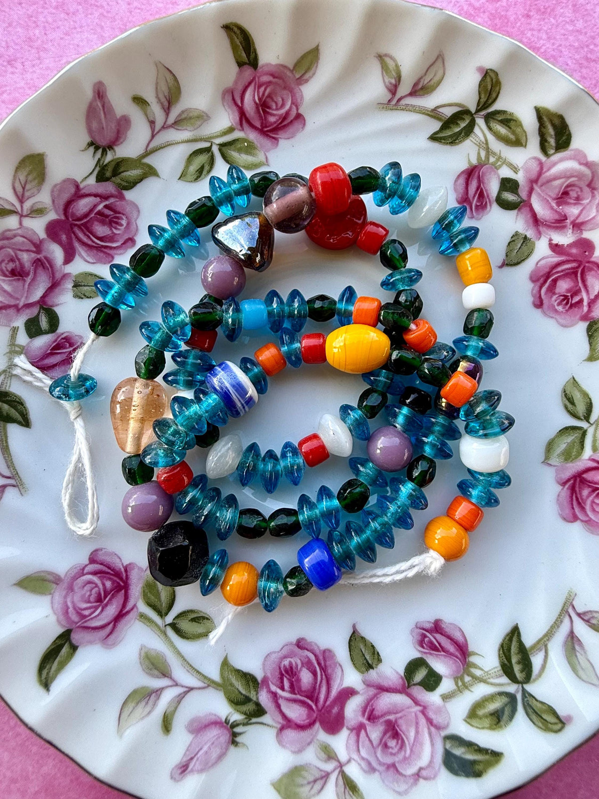 24” Nomad Mix | Assorted Glass Bead Strand | Mixed Shapes & Colors | Jewelry Making Supplies
