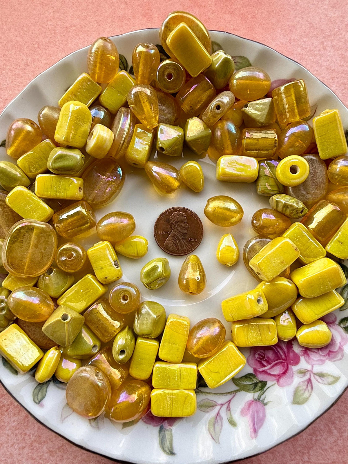 1/2 lb Golden Hour Glass AB Bead Mix-Assorted Random Glass Bead Mix – Bulk Beads for Jewelry Making