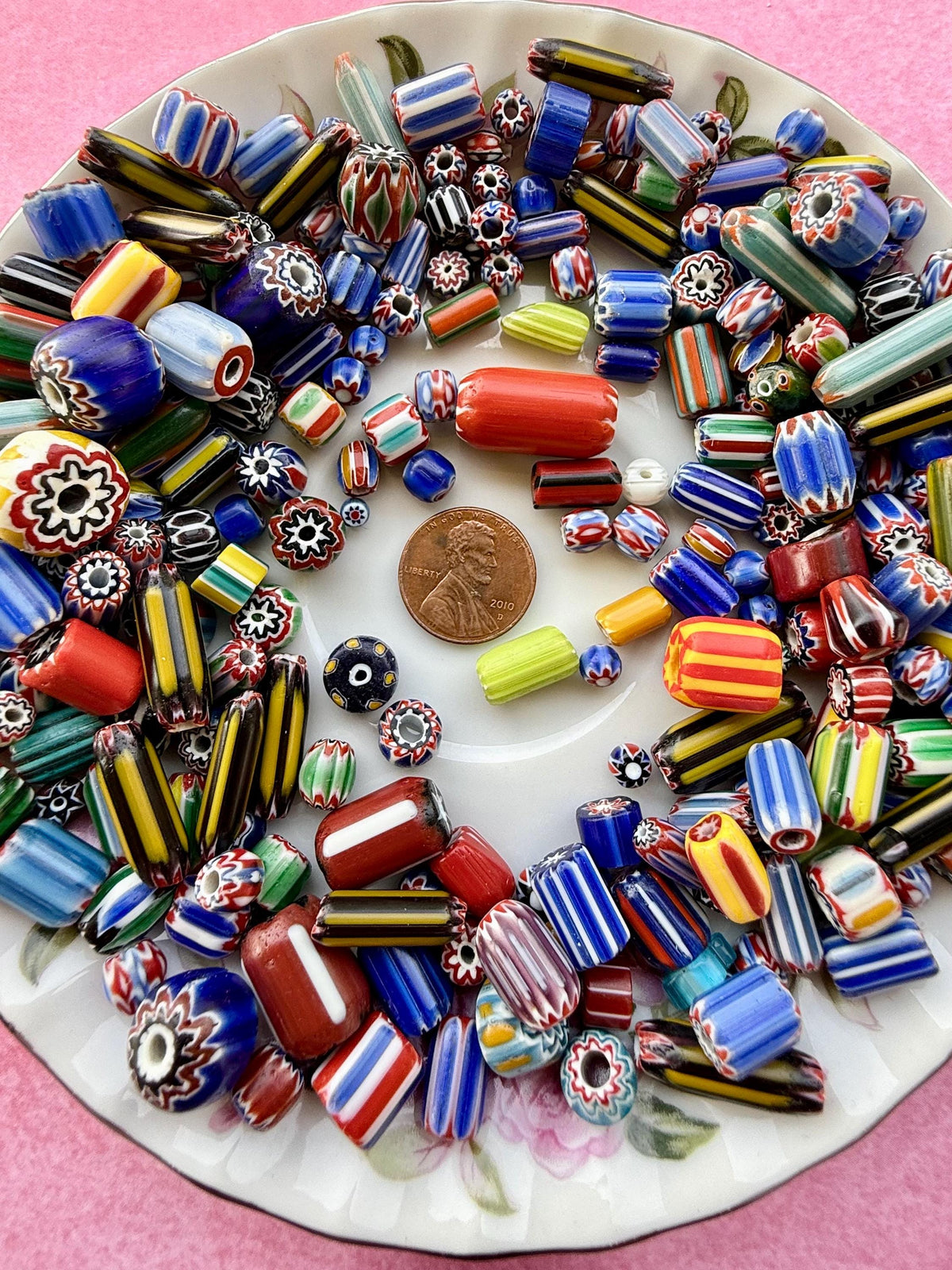 1/2 lb Chevron Glass Bead Mix (1mm–20mm)