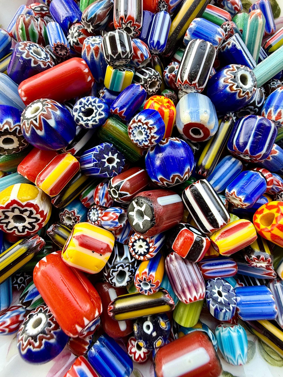 1/2 lb Chevron Glass Bead Mix (1mm–20mm)