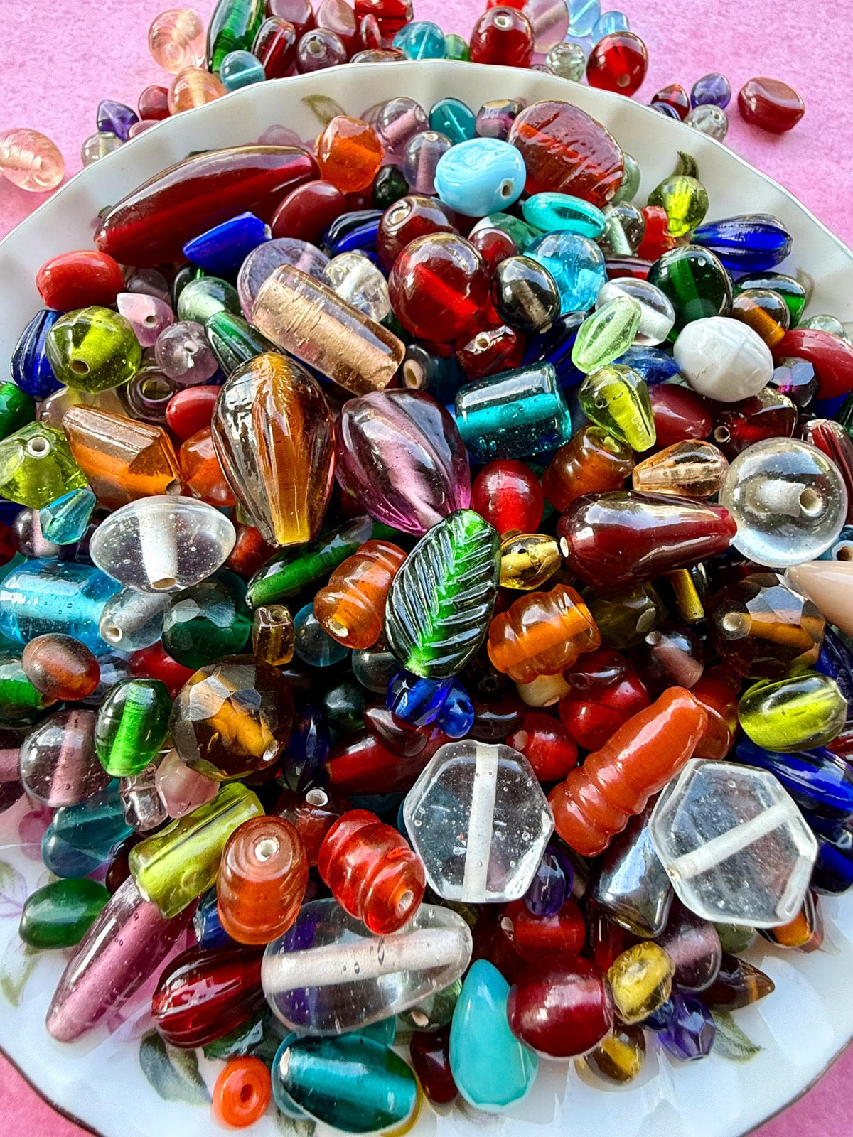 1/2 lb Treasure Mix Glass Beads - Assorted Random Glass Bead Mix – Bulk Beads for Jewelry Making