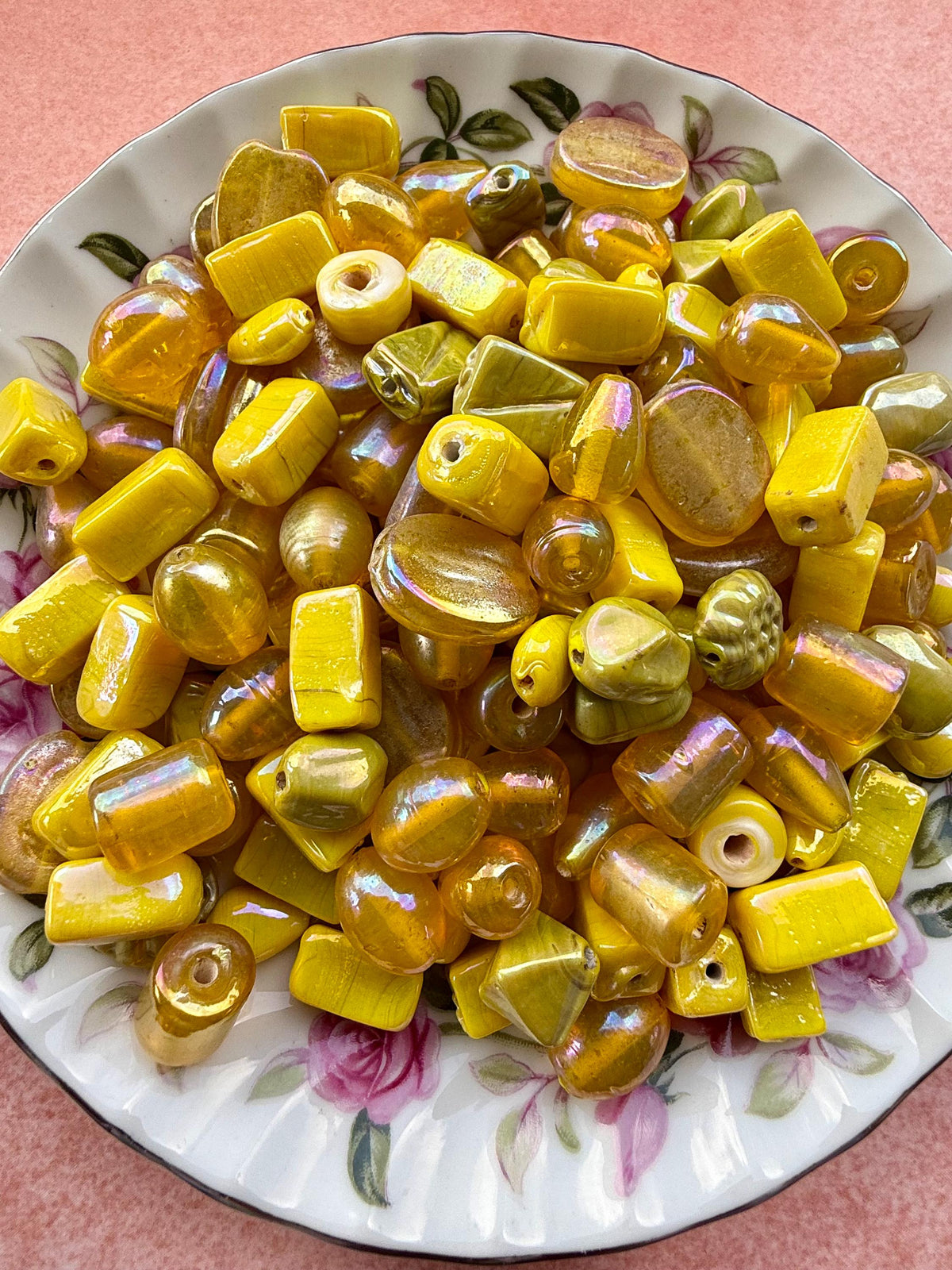 1/2 lb Golden Hour Glass AB Bead Mix-Assorted Random Glass Bead Mix – Bulk Beads for Jewelry Making
