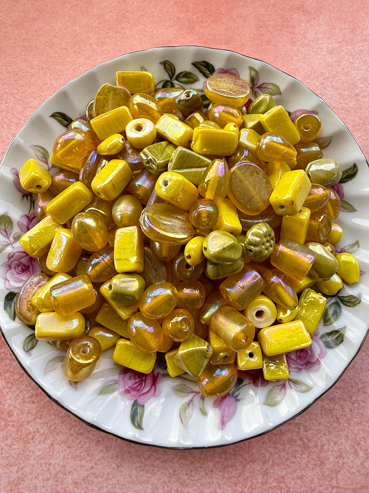 1/2 lb Golden Hour Glass AB Bead Mix-Assorted Random Glass Bead Mix – Bulk Beads for Jewelry Making