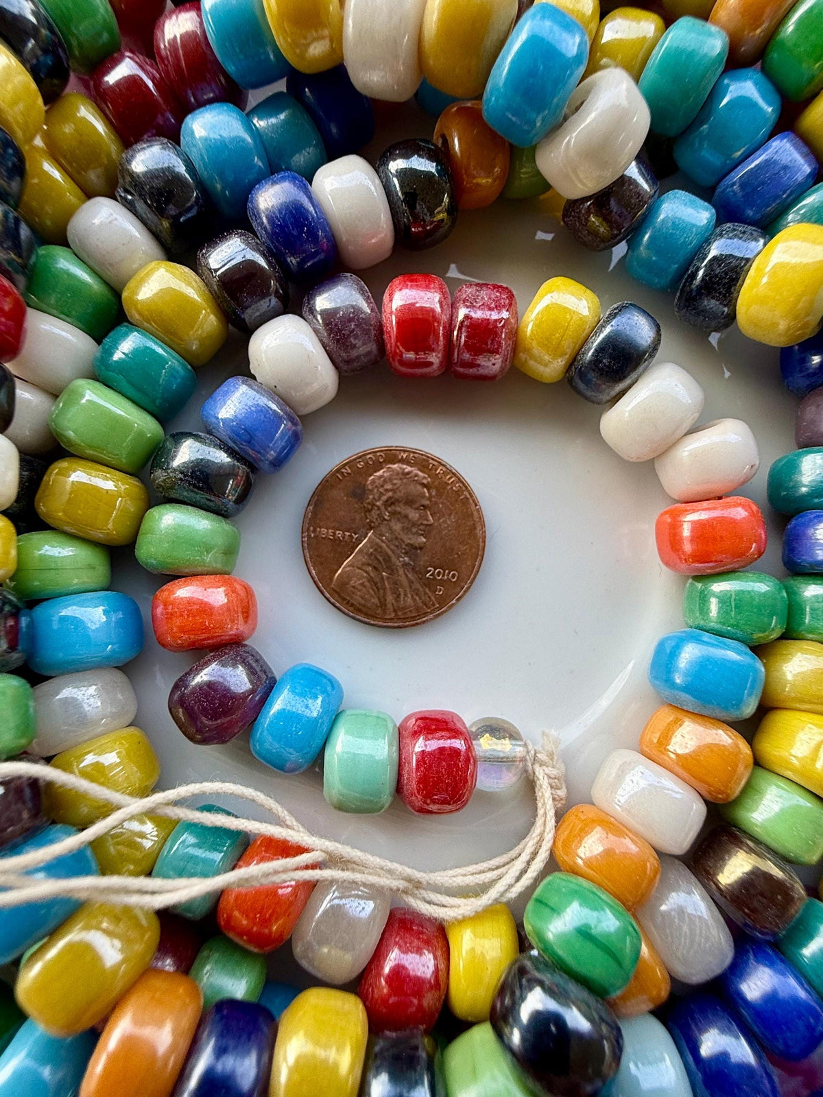 24" Confetti Glass Bead Strand | Assorted Polished Beads for Jewelry Making