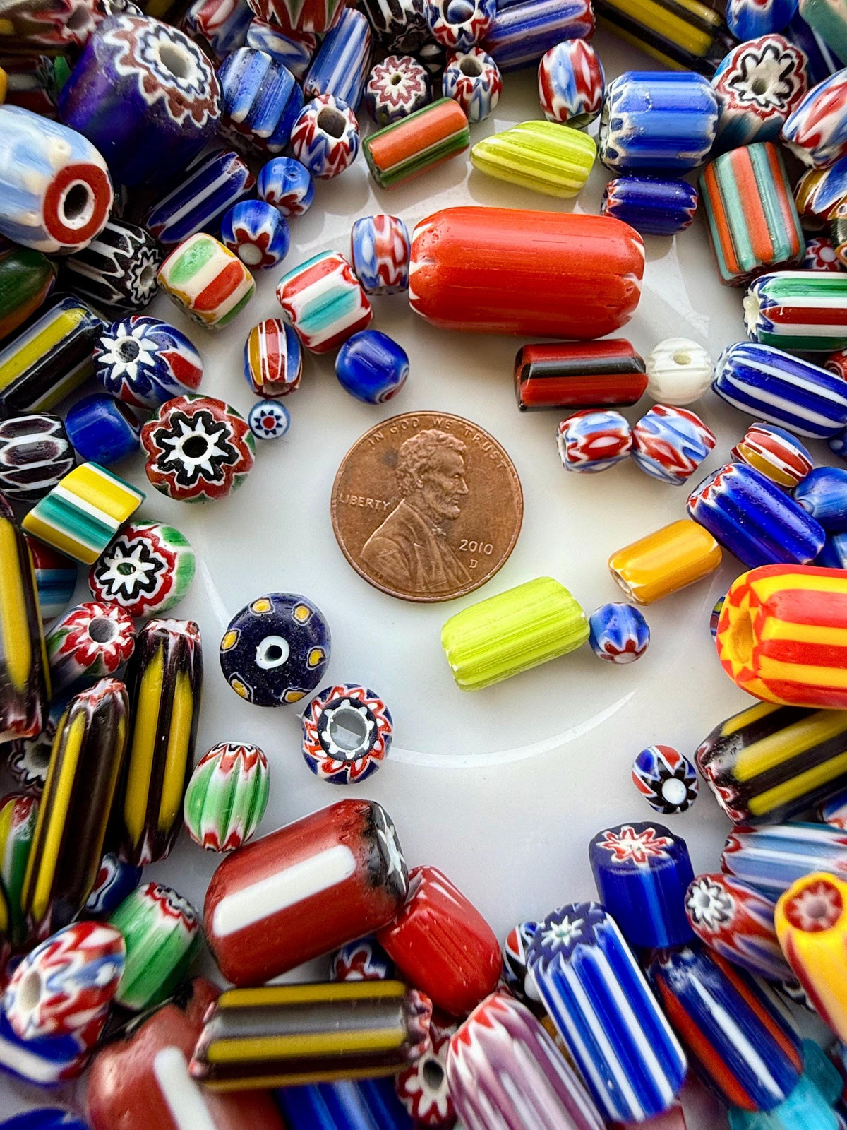 1/2 lb Chevron Glass Bead Mix (1mm–20mm)