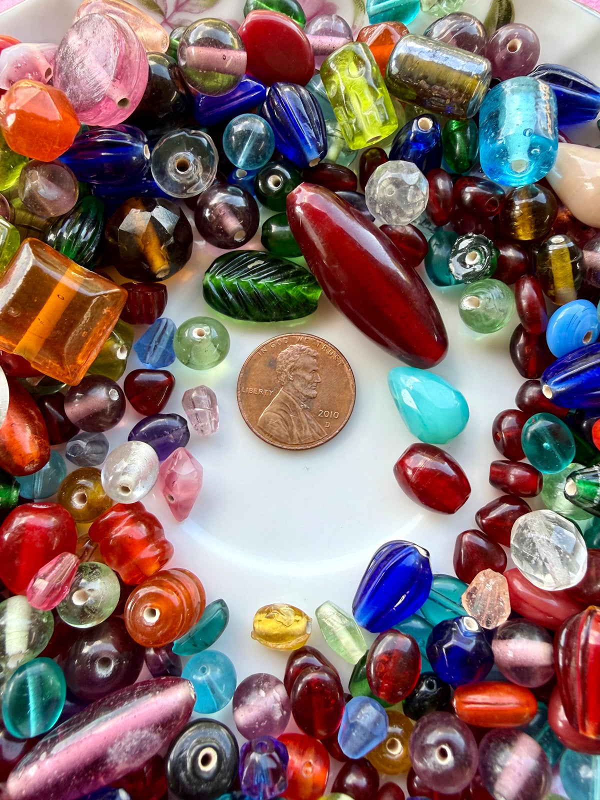 1/2 lb Treasure Mix Glass Beads - Assorted Random Glass Bead Mix – Bulk Beads for Jewelry Making