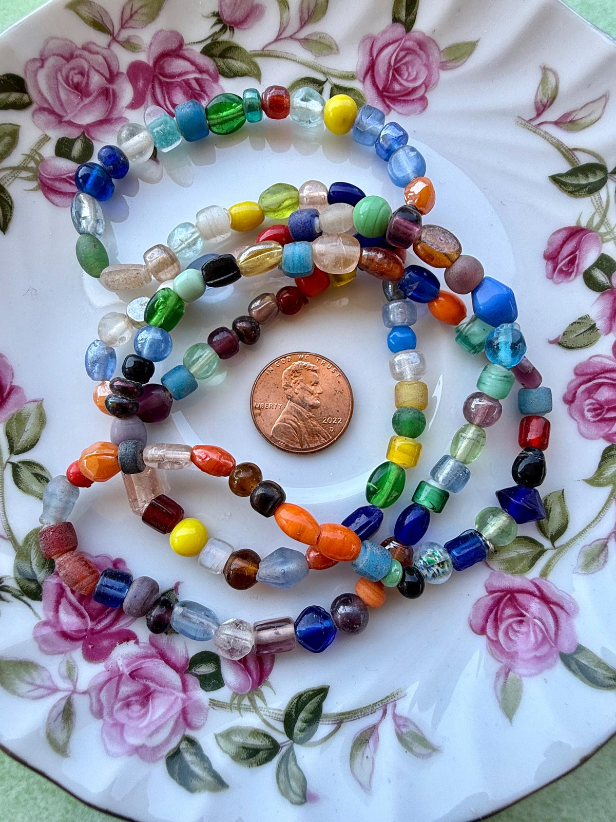36” Rainbow Treasure Glass Bead Strand Mix | 5-9mm Assorted Glass Beads