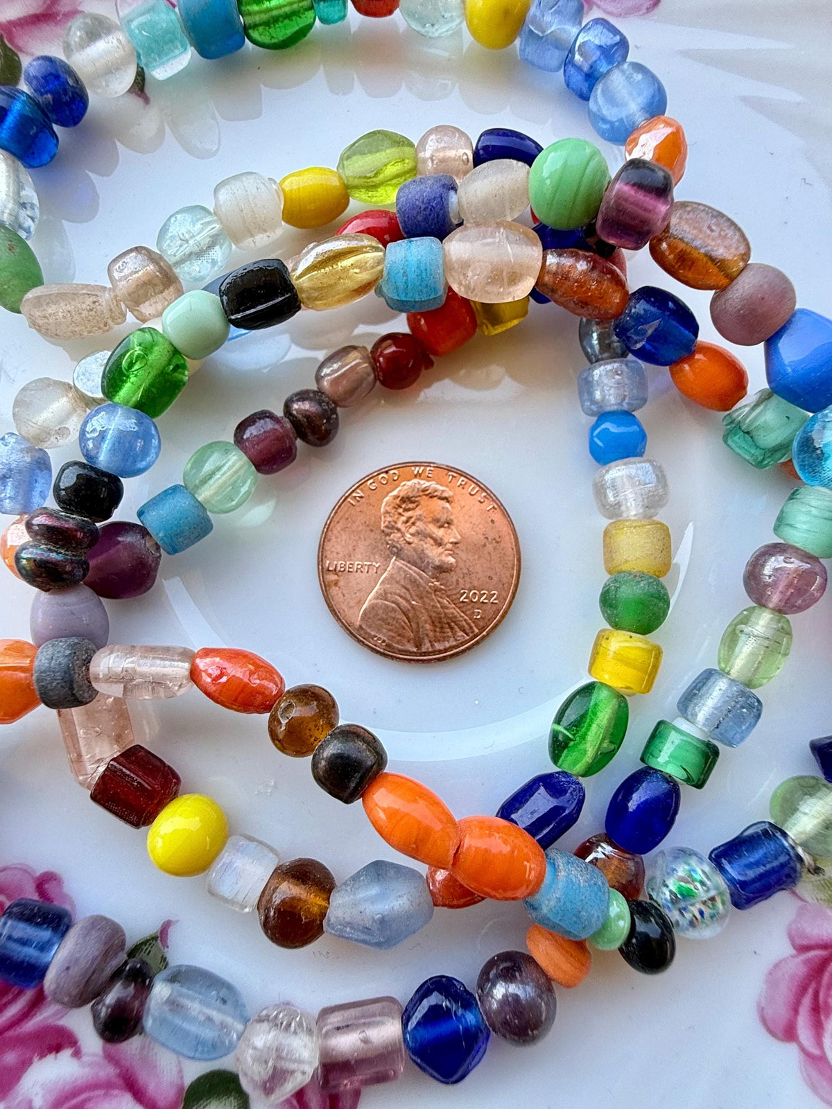 36” Rainbow Treasure Glass Bead Strand Mix | 5-9mm Assorted Glass Beads
