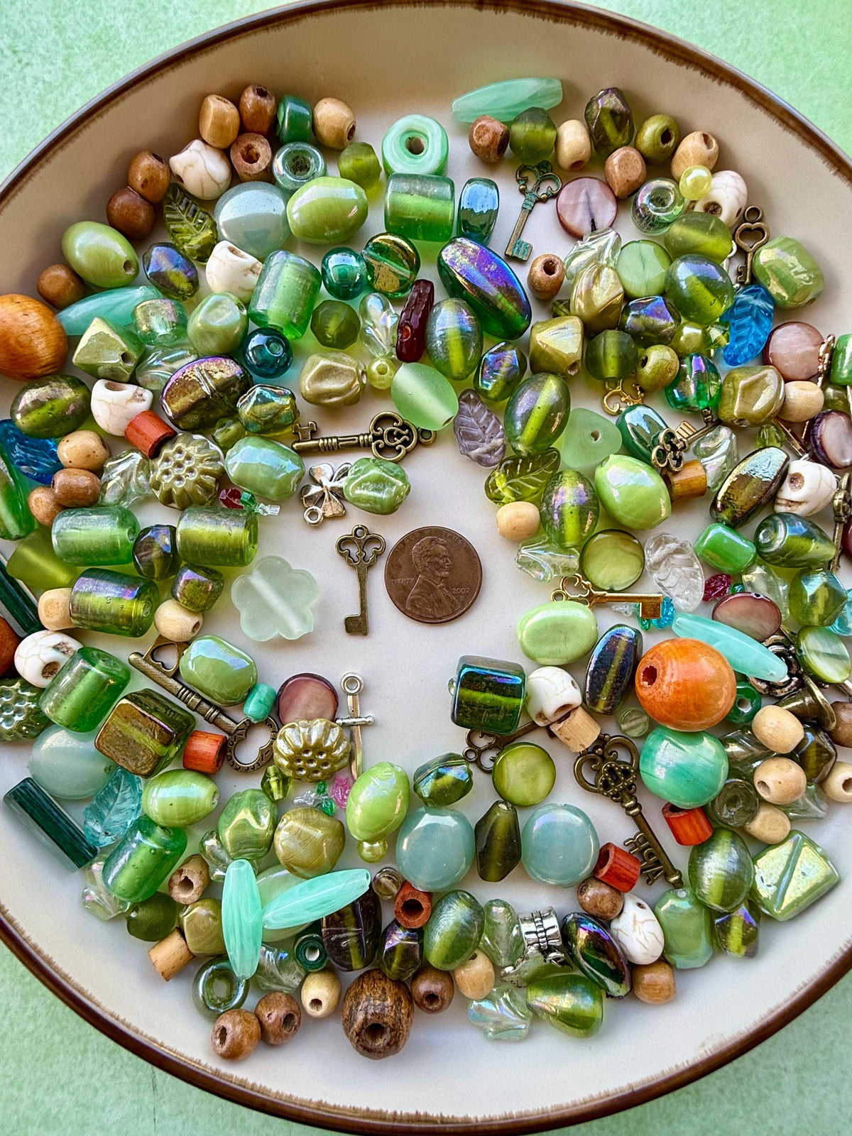 Enchanted Forest Crafter’s Mix | Glass Beads, Wood Pieces, Charms, Stones & Woodland Craft Mix