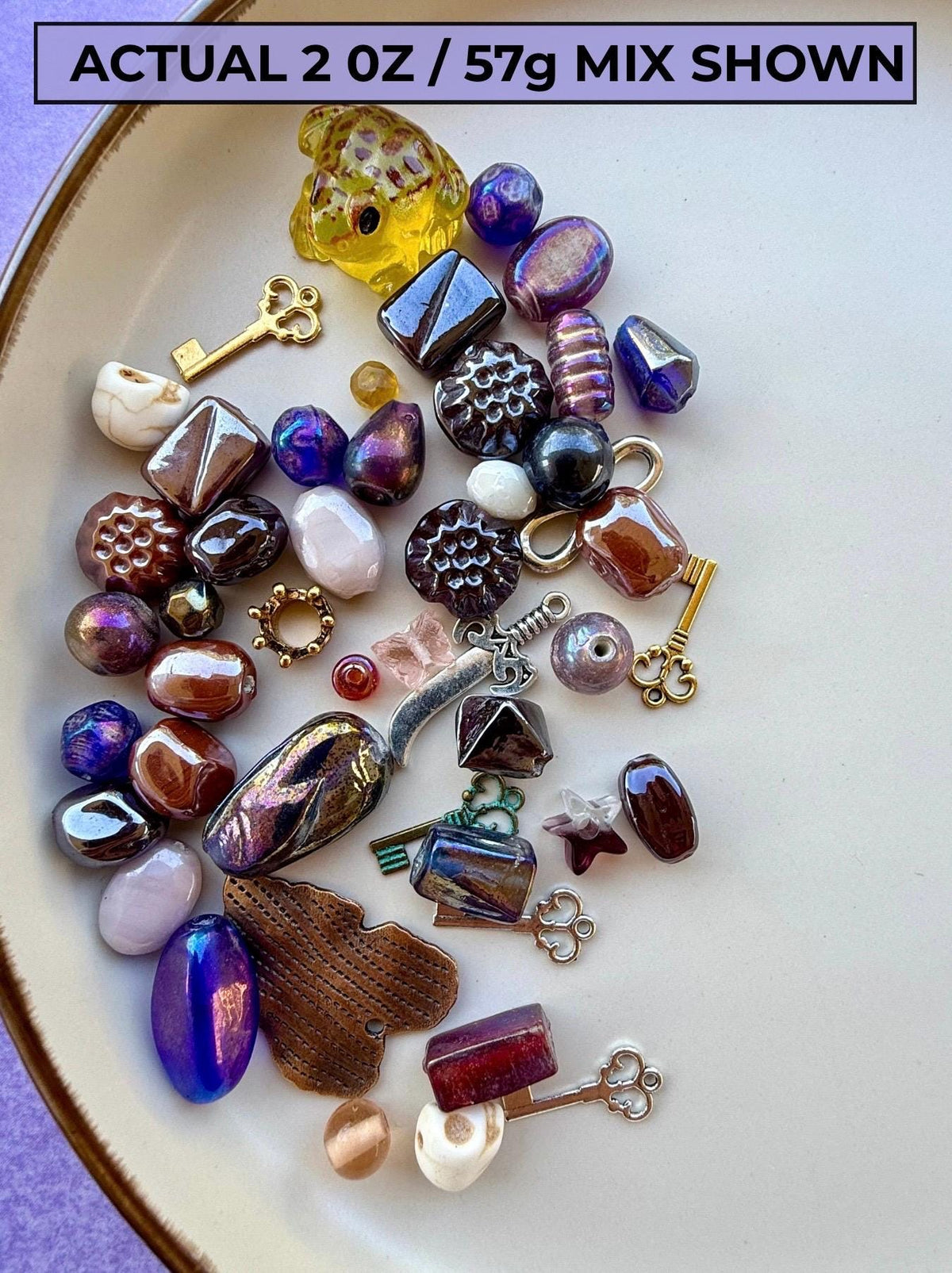 Dark Fairy Tale Crafter’s Mix | Glass Beads, Charms, Stones, Cabochons & Gothic Fantasy Craft Mix